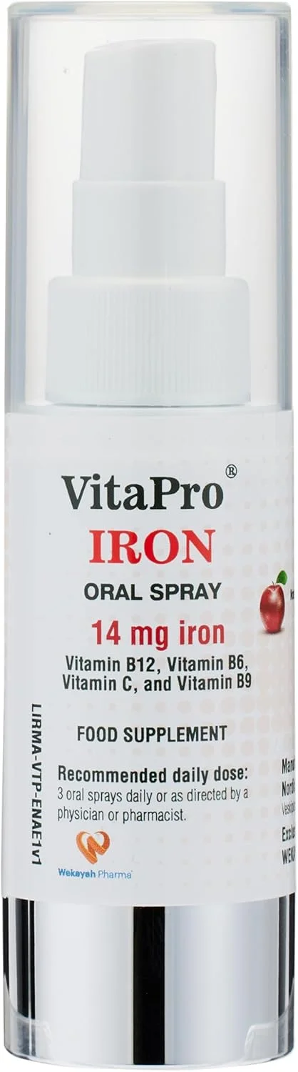 اسپری خوراکی آهن و ویتامین ویتاپرو 30 میلی لیتر اسپری خوراکی آهن و ویتامین ویتاپرو 30 میلی لیتر