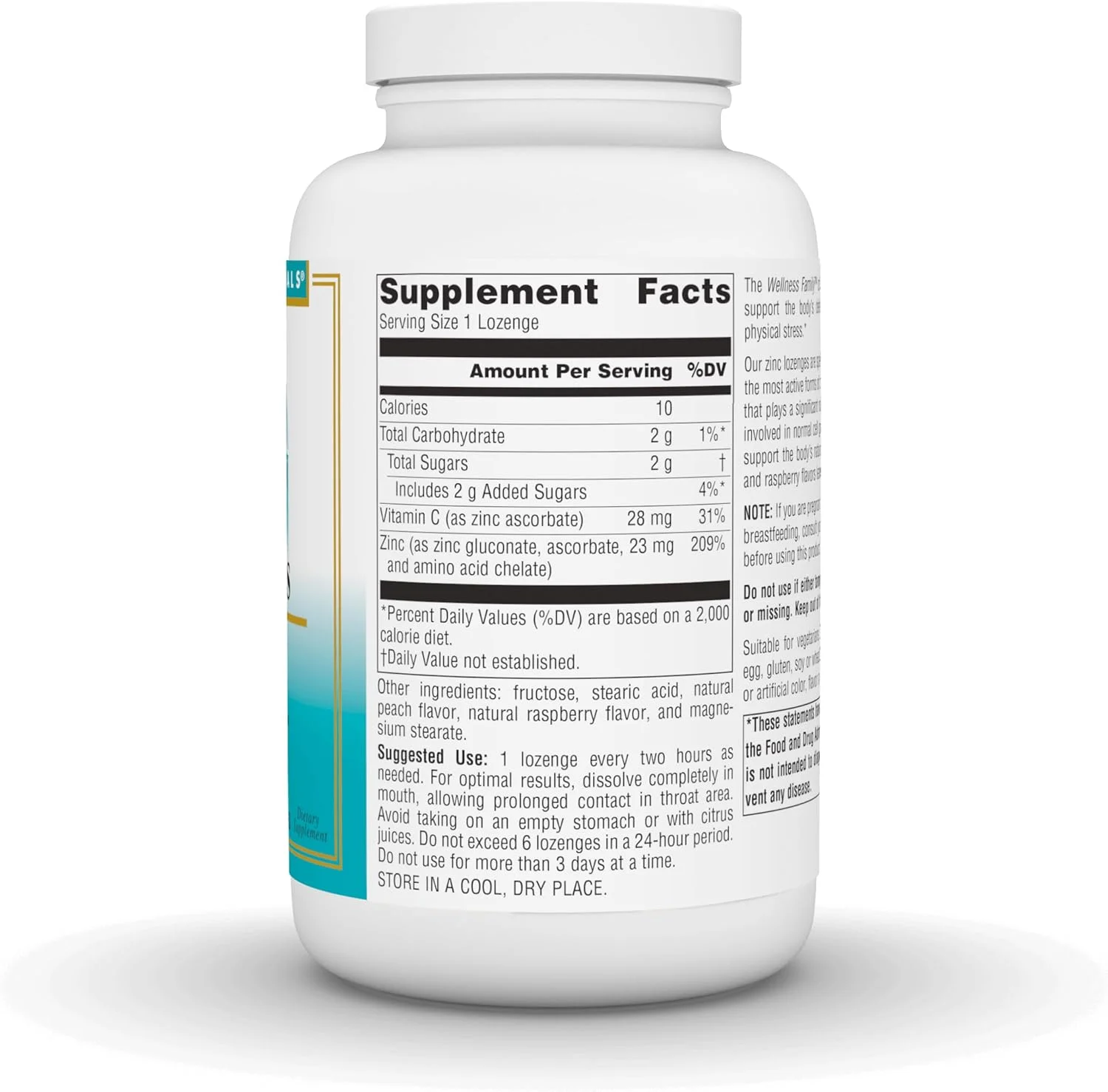 قرص های زینک سورس نچرالز ولنس، طعم هلو-تمشک، پشتیبانی از سیستم ایمنی، 23 میلی گرم - 120 عدد قرص های زینک سورس نچرالز ولنس، طعم هلو-تمشک، پشتیبانی از سیستم ایمنی، 23 میلی گرم - 120 عدد