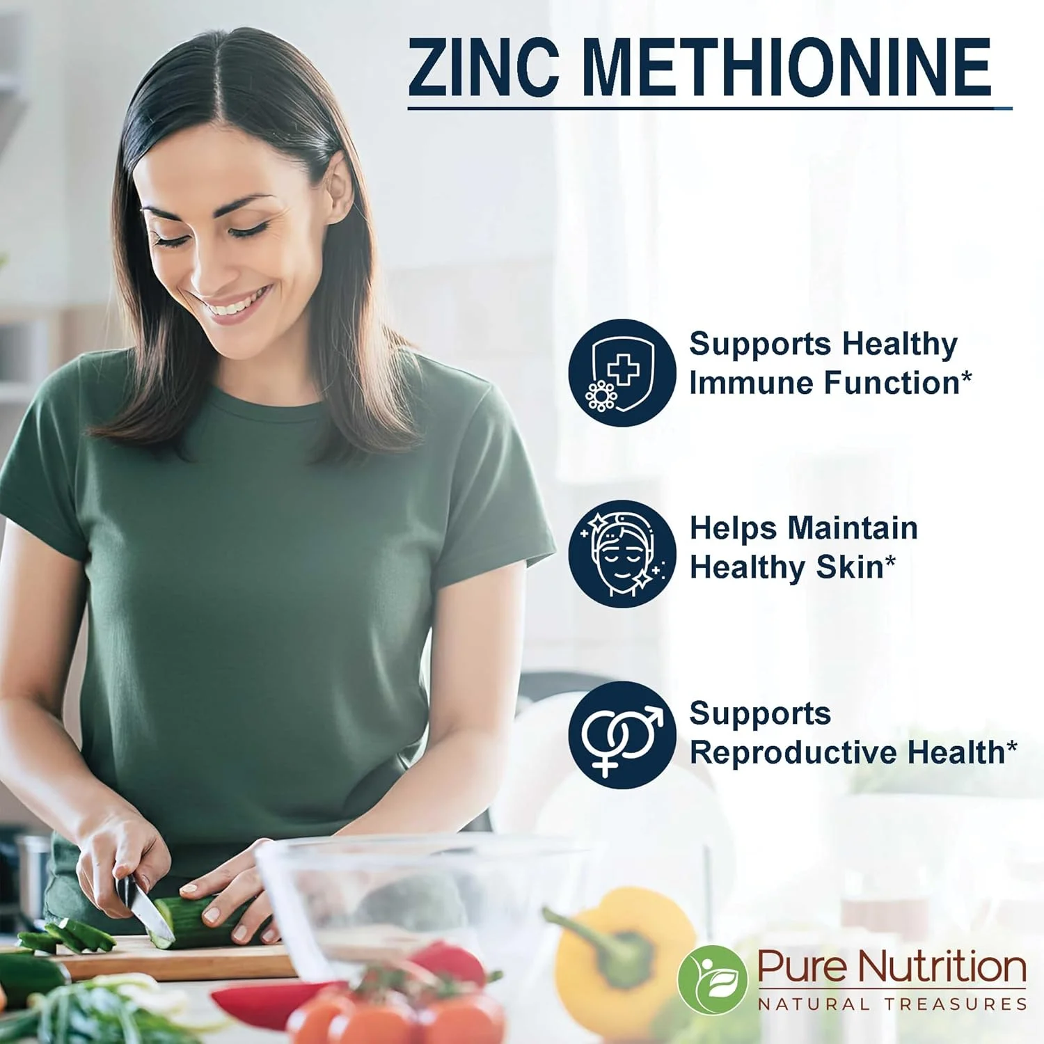 زینک متیونین خالص | 240 کپسول گیاهی | پشتیبانی از سیستم ایمنی