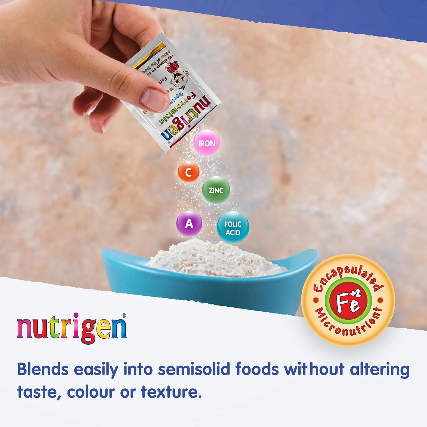 پودر مکمل آهن و ریزمغذی نوتریژن فرومیکسین مناسب نوزادان و کودکان، 30 ساشه