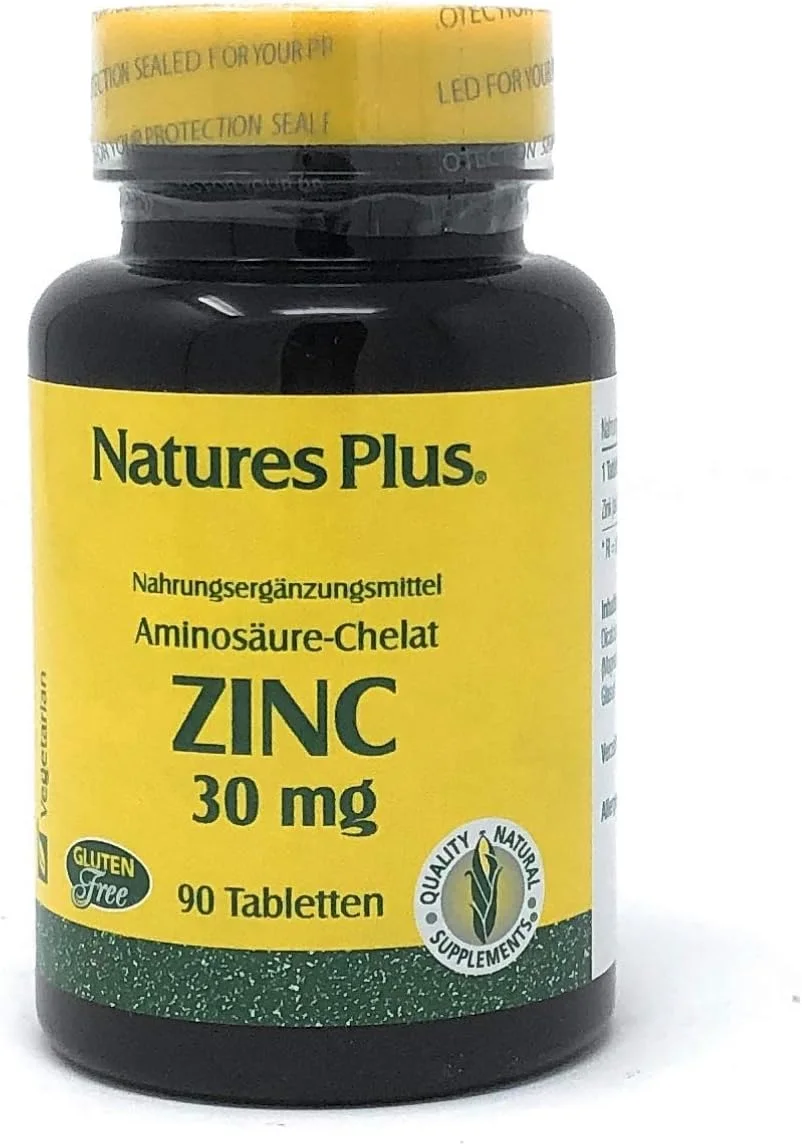 Nature's Plus زینک بیوترون آمینو اسید کلات 90 قرص، 30 میلی گرم Nature's Plus زینک بیوترون آمینو اسید کلات 90 قرص، 30 میلی گرم