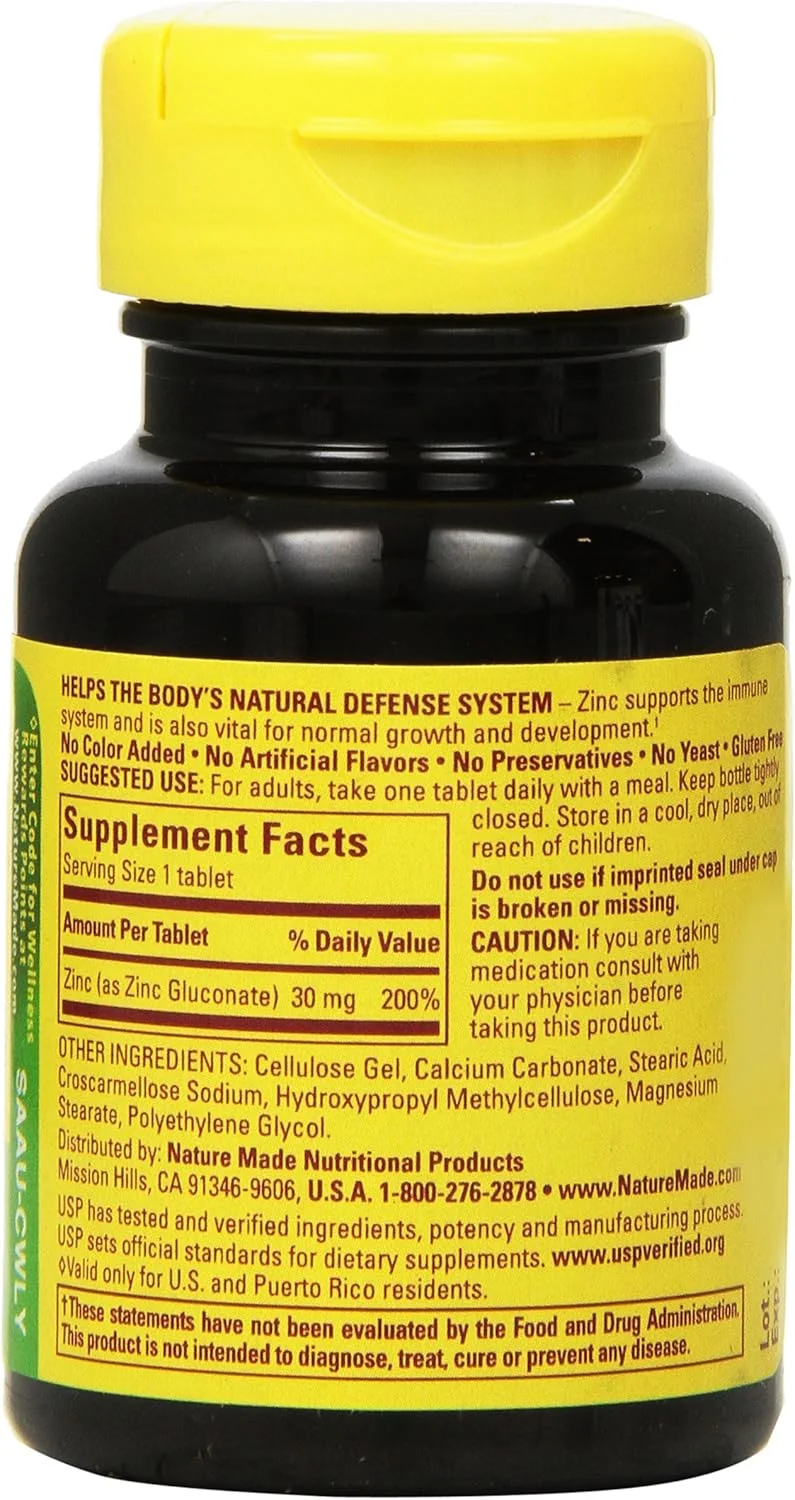 زینک 30 میلی گرم نیچرمید، 100 قرص (بسته 6 عددی)