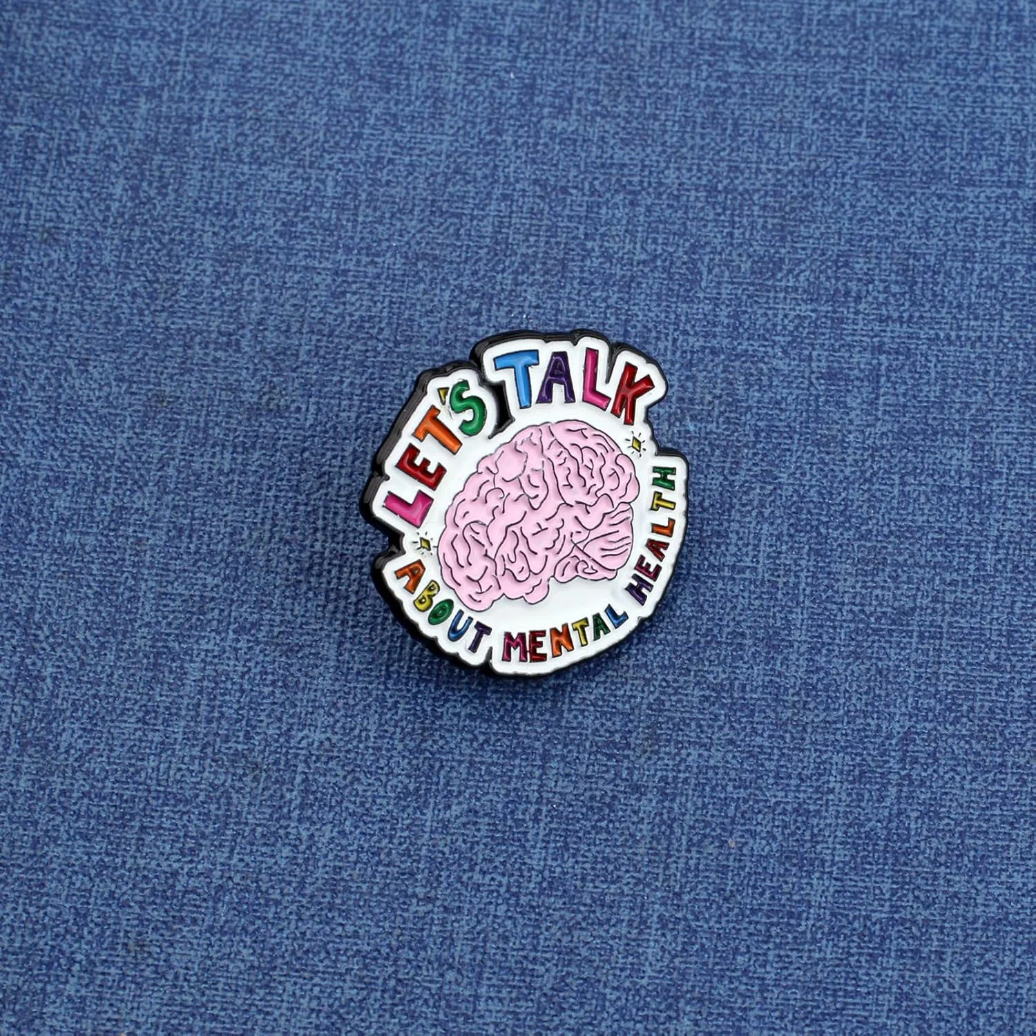 سنجاق سینه فلزی با طرح سلامت روان - هدیه ای برای آگاهی از سلامت روان، جنس روی، بدون سنگ قیمتی سنجاق سینه فلزی با طرح سلامت روان - هدیه ای برای آگاهی از سلامت روان، جنس روی، بدون سنگ قیمتی