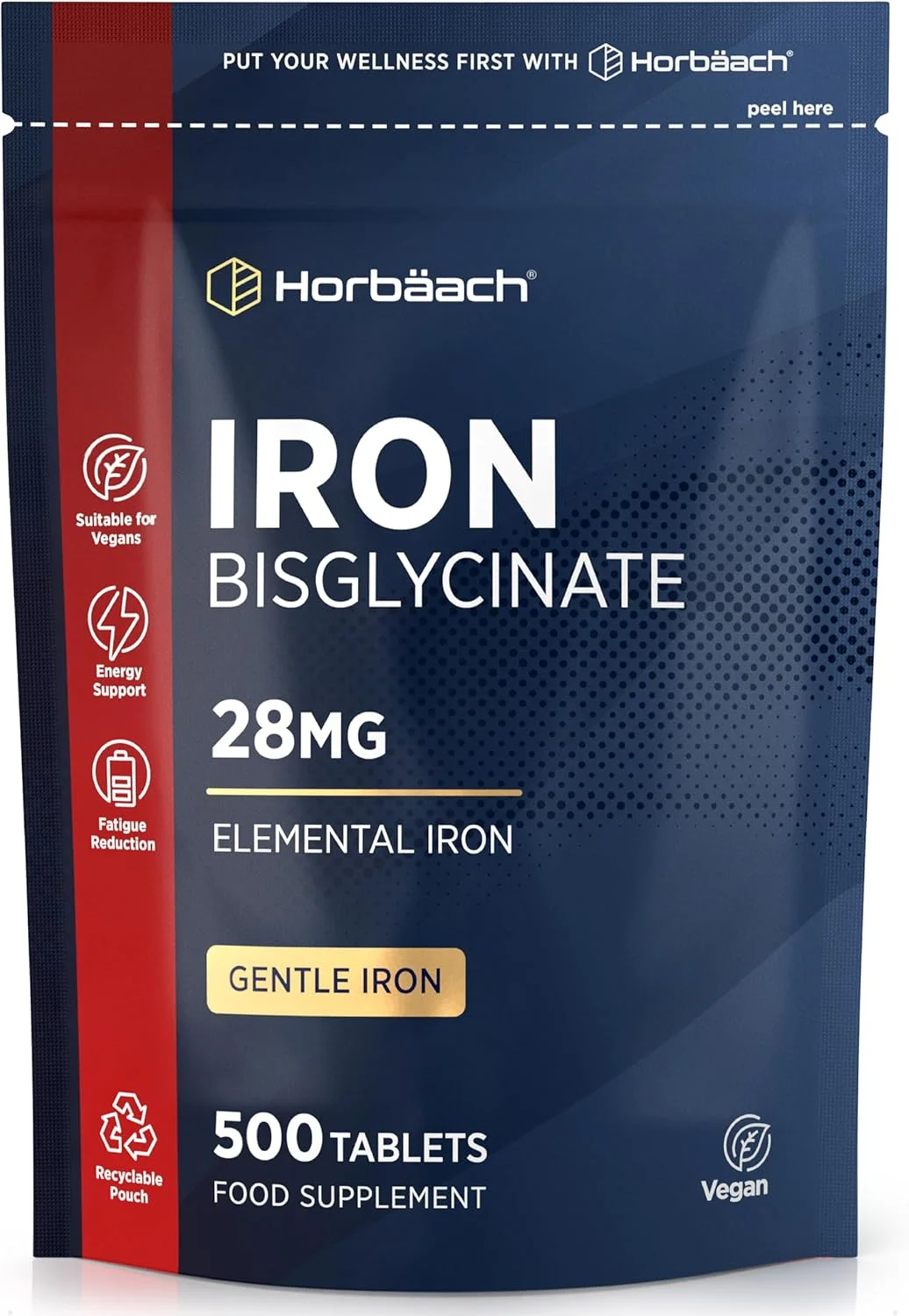 آهن ملایم 14 میلی گرم هورباخ | 180 قرص گیاهی | مکمل با قدرت بالا برای زنان و مردان | بیس گلیسینات آهن | کاهش خستگی | بدون مواد نگهدارنده مصنوعی | توسط آهن ملایم 14 میلی گرم هورباخ | 180 قرص گیاهی | مکمل با قدرت بالا برای زنان و مردان | بیس گلیسینات آهن | کاهش خستگی | بدون مواد نگهدارنده مصنوعی | توسط