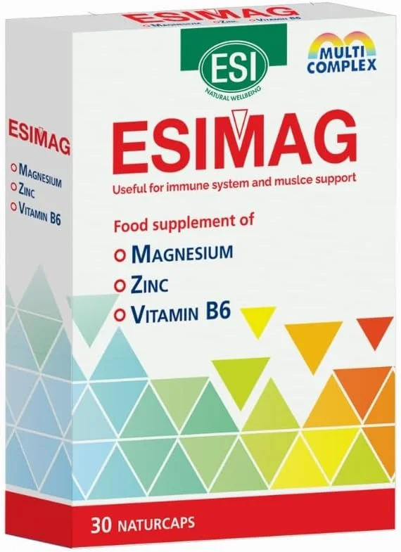 ایزی‌مگ 30 نچرال‌کپس | منیزیم 240 میلی‌گرم، زینک و ویتامین B6 | پشتیبانی از انرژی، خواب و کاهش استرس | کاهش خستگی و گرفتگی عضلات | کپسول‌های وگان | ساخت ایتالیا توسط ESI