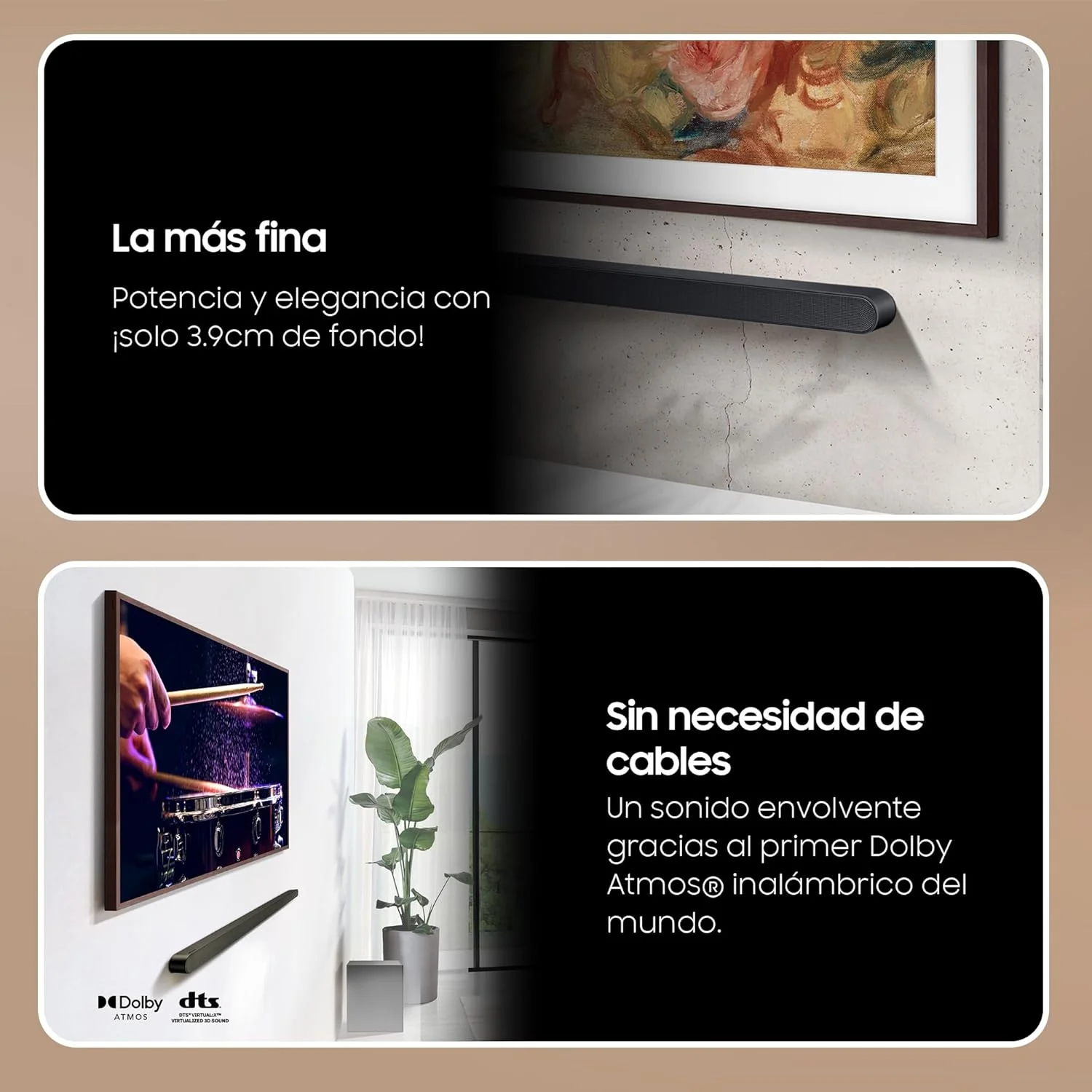 ساندبار سری S سامسونگ مدل HW-S700D/ZF، دارای 7 بلندگو، Dolby Atmos بی‌سیم، صدای 3.1 کاناله، Q-Simphony، سازگار با Alexa و Google Assistant، مشکی 2024