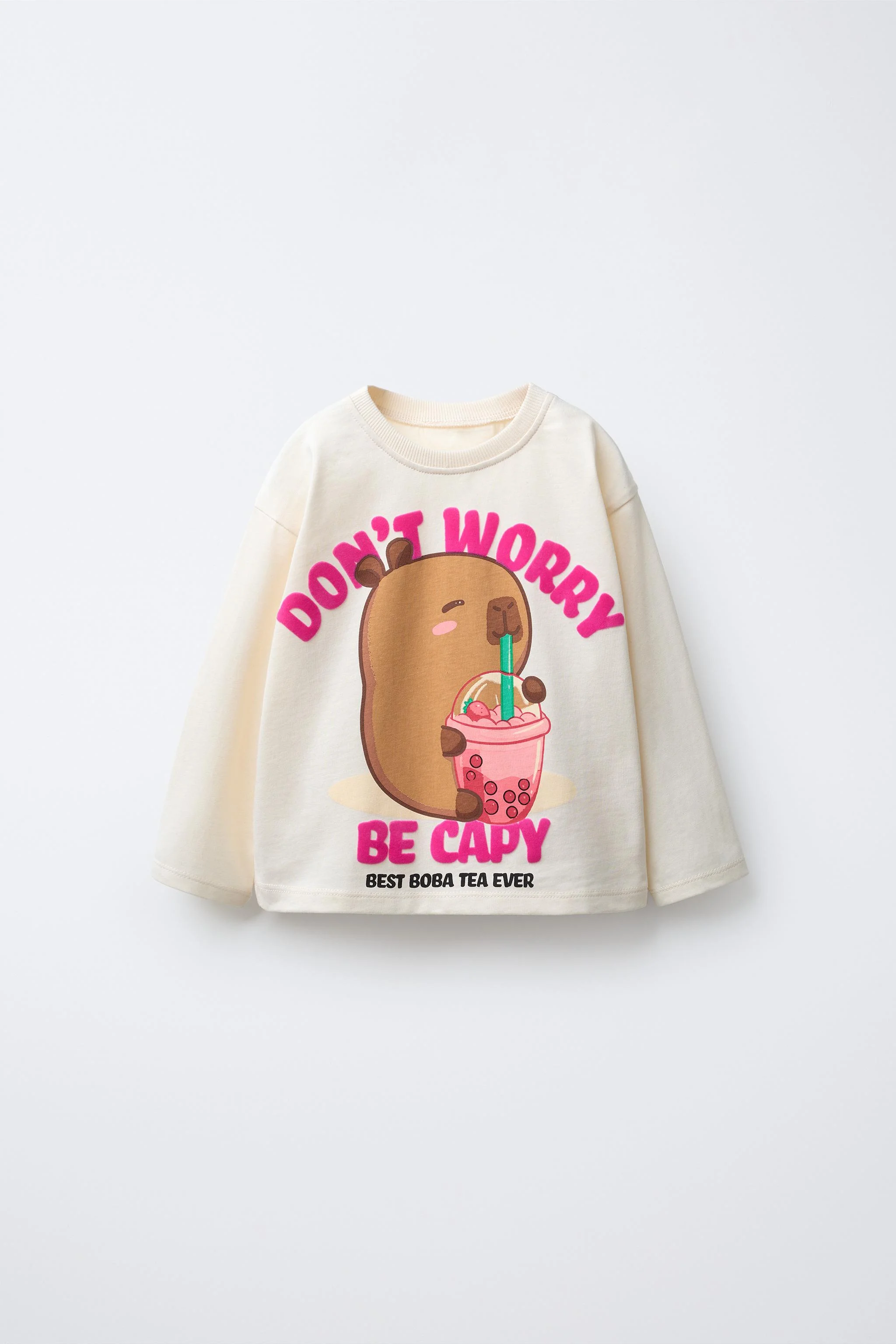 تی شرت آستین بلند با طرح چاپی CAPIBARA CAPYFUN ©