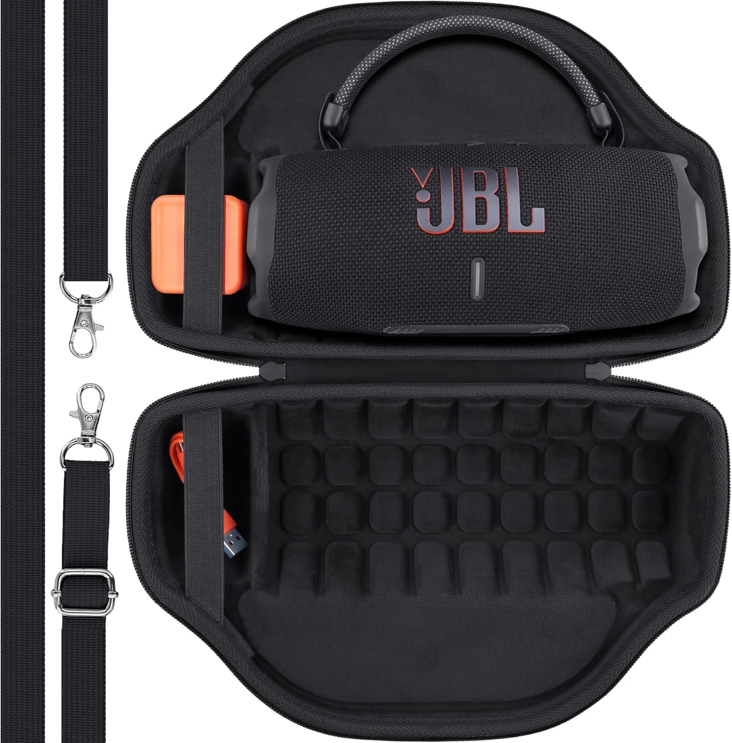 کیف حمل سخت co2CREA برای اسپیکر بلوتوثی قابل حمل JBL Charge 6 به همراه بند شانه جداشدنی (فقط کیف)