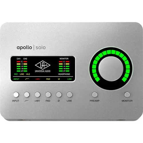 کارت صدای رومیزی یونیورسال آدیو Apollo Solo Heritage Edition 2x4 Thunderbolt 3 با پردازشگر SOLO Core Real-Time UAD