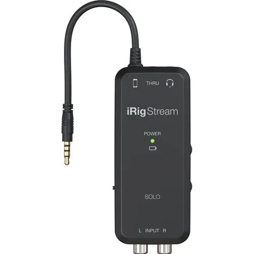 اینترفیس صوتی فوق فشرده IK Multimedia iRig Stream Solo 3x1 TRRS برای تلفن های هوشمند و تبلت ها