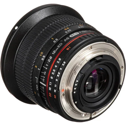 لنز فیش آی 12mm f/2.8 ED AS NCS سم یانگ برای نیکون F مانت با چیپ AE