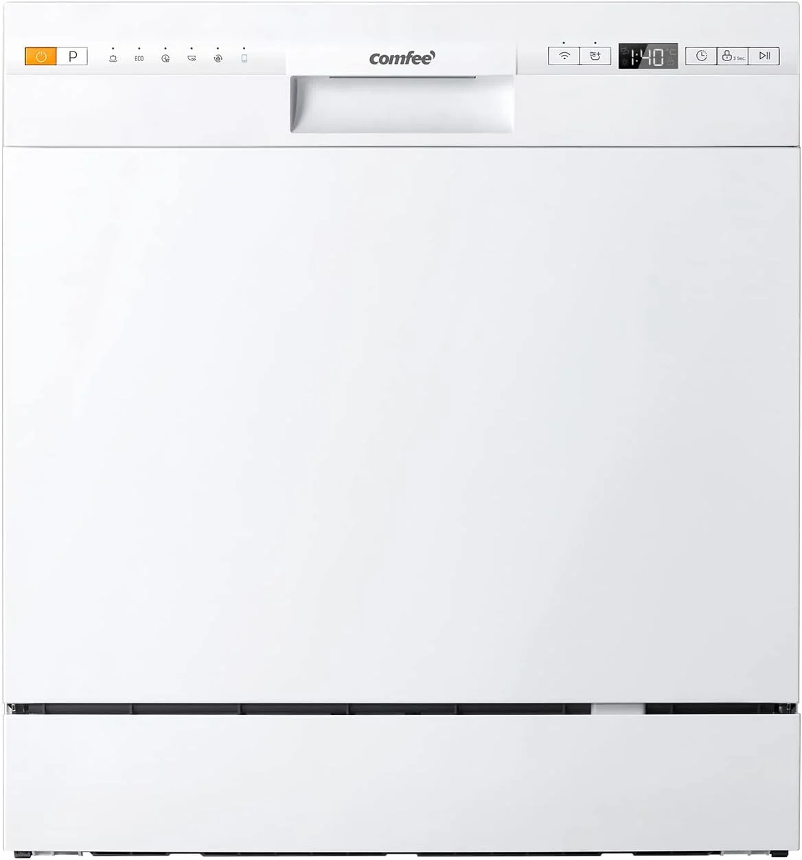 ماشین ظرفشویی COMFEE' با 8 جایگاه شستشو، دارای 7 برنامه، فوق العاده کم صدا و سریع، نمایشگر LED، شروع تاخیری و قابلیت کنترل از طریق اپلیکیشن WiFi