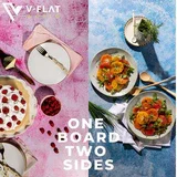 پس زمینه دو طرفه V-FLAT WORLD Duo-Board (صورتی گچ خورده / آبی درب انبار، 60x60 سانتی متر)
