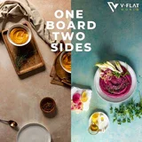 پس زمینه دو طرفه V-FLAT WORLD Duo-Board (آسمان میامی / شن و ماسه صحرا، 60x60 سانتی متر)