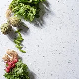 پس زمینه دو طرفه V-FLAT WORLD Duo-Board (Terrazzo A / Terrazzo B، 60x60 سانتی متر)