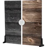 پس زمینه دو طرفه V-FLAT WORLD Duo-Board (بلوط قدیمی / چوب سخت جوهری، 60x60 سانتی متر)