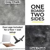 پس زمینه دو طرفه V-FLAT WORLD Duo-Board (گچ خاکستری / گچ تیره، 60x60 سانتی متر) پس زمینه دو طرفه V-FLAT WORLD Duo-Board (گچ خاکستری / گچ تیره، 60x60 سانتی متر)