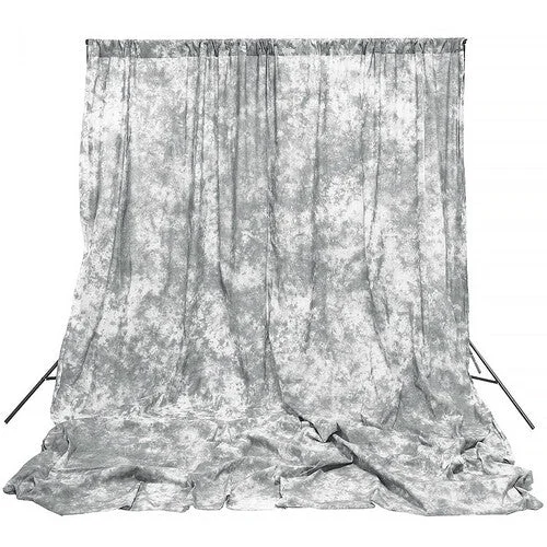 پس زمینه موسلین طرح دار Savage Accent، ابعاد 3 در 3.7 متر، طرح آسمان خاکستری