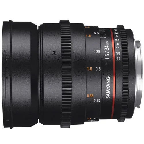 لنز سینمایی 24mm T1.5 VDSLRII Samyang برای مانت میکرو چهار سوم