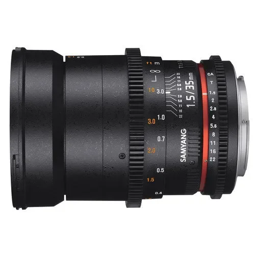 لنز سینمایی 35mm T1.5 VDSLRII سام یانگ برای مانت نیکون F