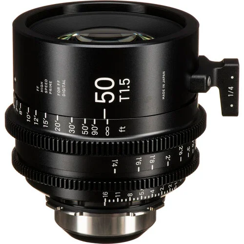 لنز سینمایی پرایم سریع سیگما 50mm T1.5 FF با تکنولوژی /i (فوت)