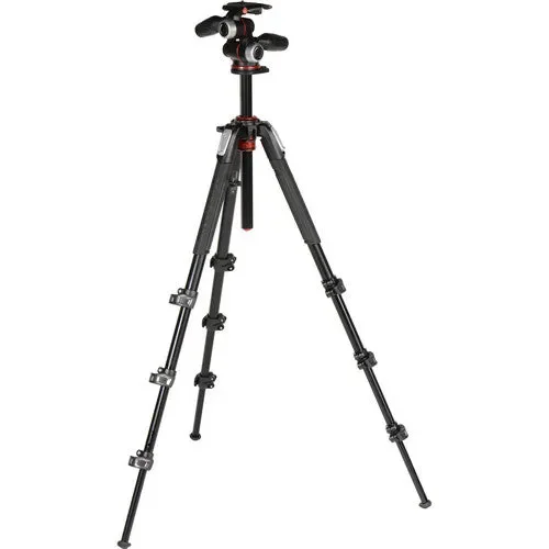 سه پایه آلومینیومی Manfrotto MK190XPRO4-3W به همراه هد پن/شیب 3 طرفه
