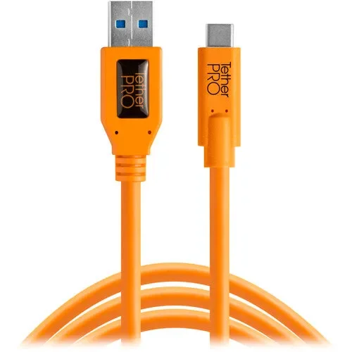 کابل نارنجی تدر تولز TetherPro USB Type-C به USB 3.0 Type-A (طول 4.5 متر) کابل نارنجی تدر تولز TetherPro USB Type-C به USB 3.0 Type-A (طول 4.5 متر)