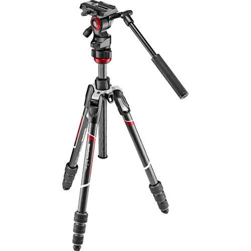 کیت سه پایه فیلمبرداری کربنی Manfrotto Befree Live با قفل های چرخشی پا