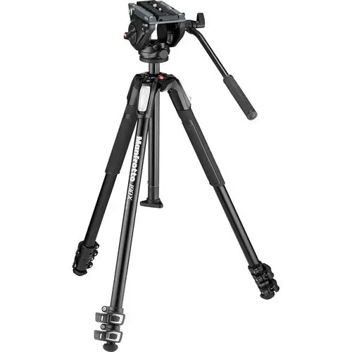 سه پایه آلومینیومی 3 قسمتی Manfrotto MT190X3 به همراه هد سیال MVH500AH