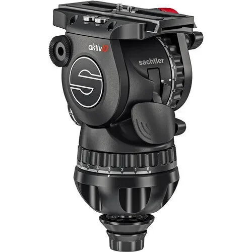 هد سیال Sachtler aktiv10 Sideload با SpeedLevel و درگ 7 مرحله ای برای سه پایه های Sachtler (100mm)