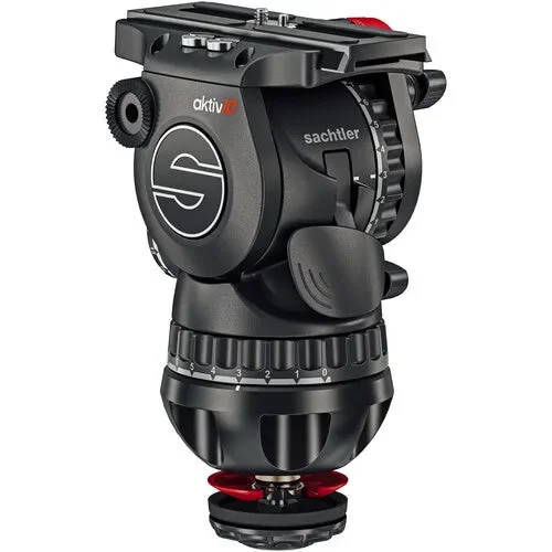 هد سیال Sachtler aktiv10 Sideload با SpeedLevel و درگ 7 مرحله ای برای سه پایه های Sachtler (100mm)