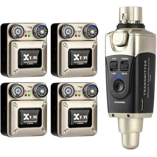 سیستم مانیتور داخل گوشی بی‌سیم Xvive Audio U45R4 با چهار گیرنده (5.8 گیگاهرتز)