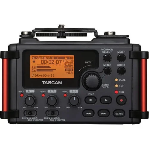 ضبط کننده چند مسیره TASCAM DR-60DmkII با 4 ورودی / 4 تراک ضبط کننده چند مسیره TASCAM DR-60DmkII با 4 ورودی / 4 تراک