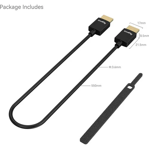 کابل HDMI 4K فوق العاده باریک SmallRig (طول 55 سانتی متر)
