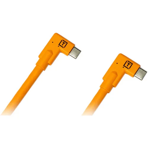 کابل USB-C دو سر راست‌گوشه Tether Tools TetherPro (4.6 متر، نارنجی)