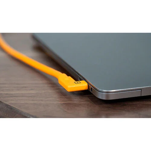 کابل USB-C دو سر راست‌گوشه Tether Tools TetherPro (4.6 متر، نارنجی)