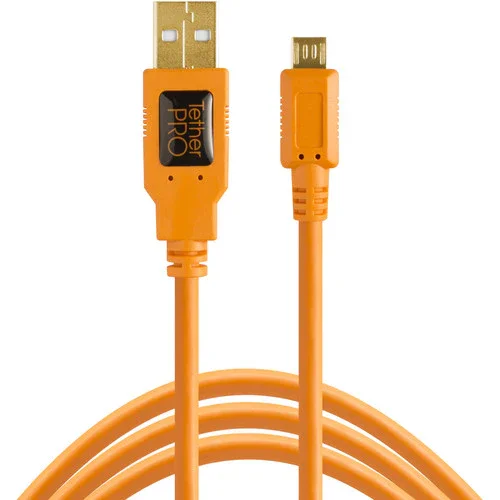 کابل نر USB 2.0 A به Micro-B 5 پین Tether Tools TetherPro (4.6 متر، نارنجی)