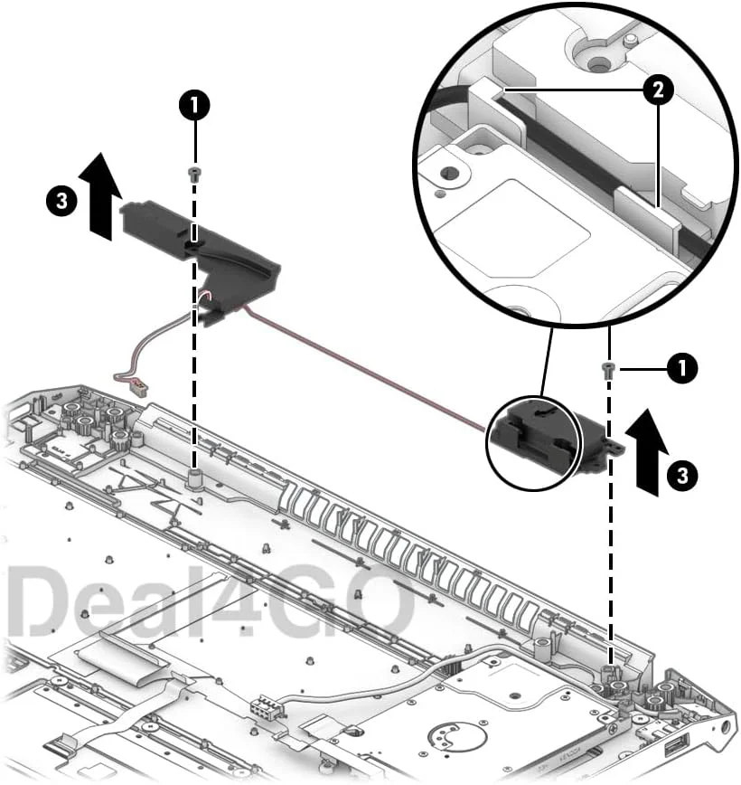بلندگوی داخلی مدل M02060-001 جایگزین برای لپ‌تاپ‌های HP Pavilion Gaming 16-A 16-A0000 16t-A000 16-A0030NR 16-A0032DX