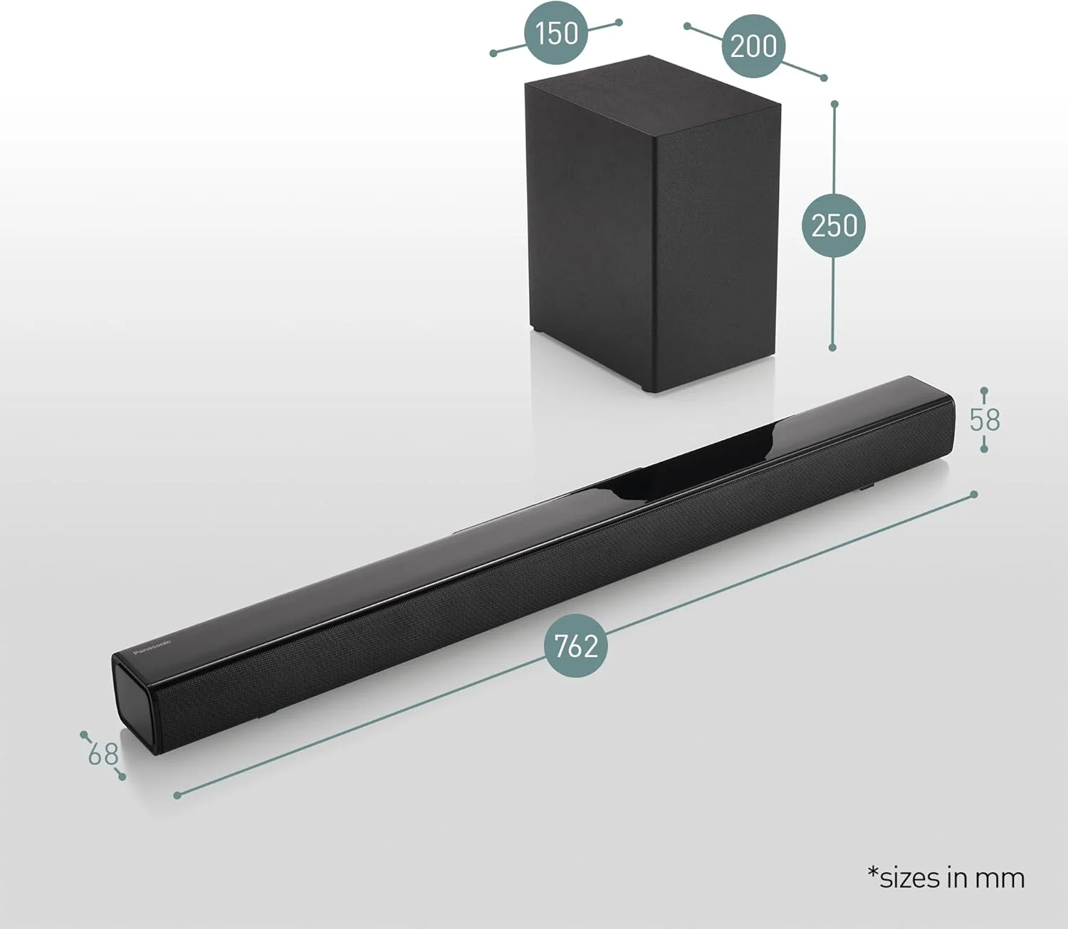 سیستم صوتی باریک پاناسونیک SC-HTB150EBK با ساب ووفر بی سیم برای تجربه صدای پویا