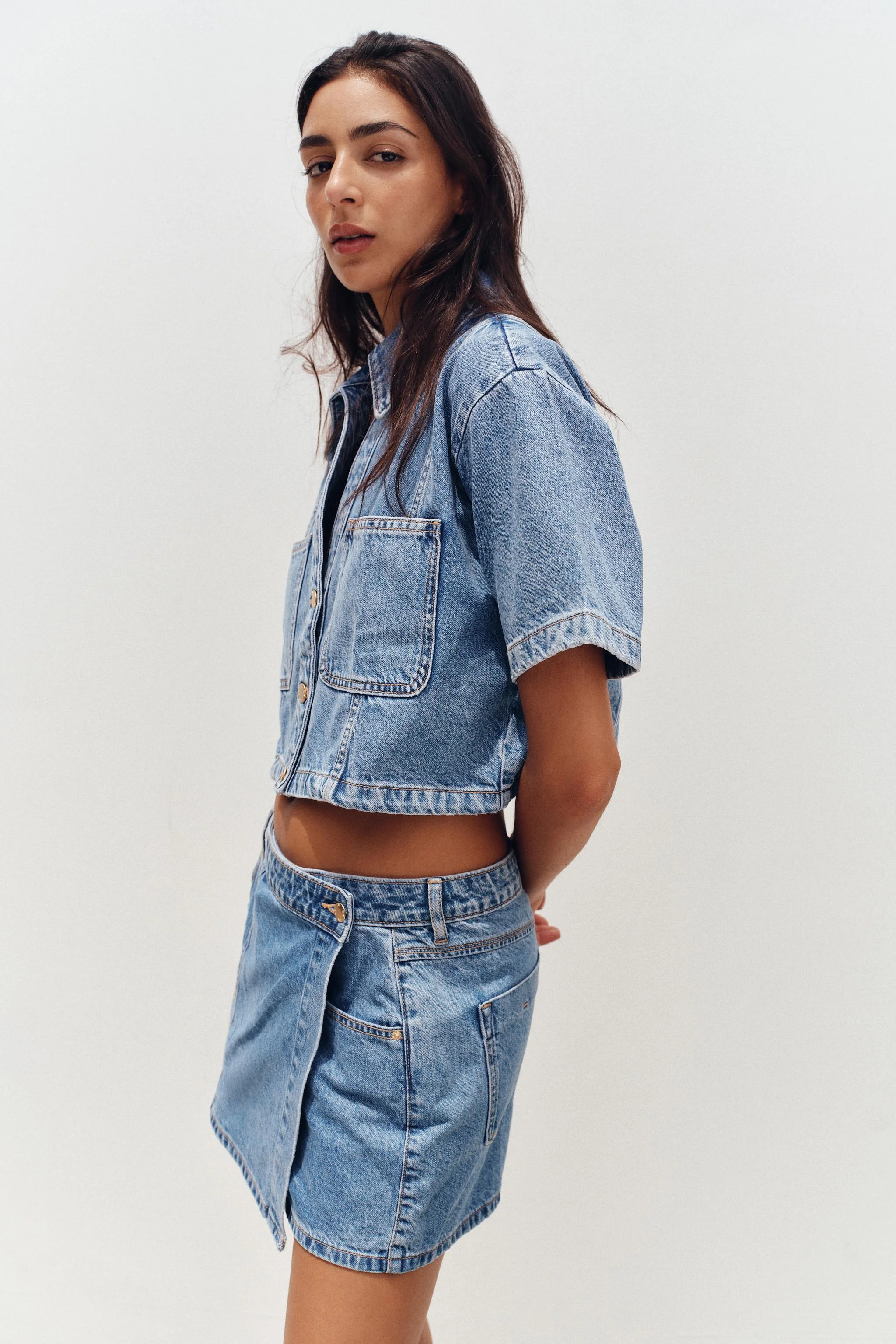 دامن شلواری جین مدل Z1975