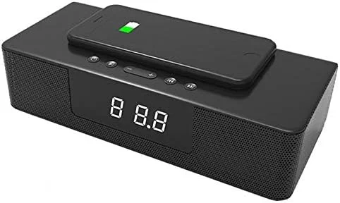 اسپیکر بلوتوثی WVV با شارژ بی‌سیم، تماس هندزفری، آلارم هوشمند با کنترل از راه دور، ساندبار صوتی جدید