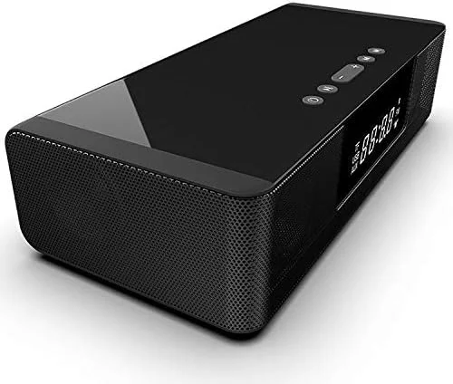 اسپیکر بلوتوثی WVV با شارژ بی‌سیم، تماس هندزفری، آلارم هوشمند با کنترل از راه دور، ساندبار صوتی جدید