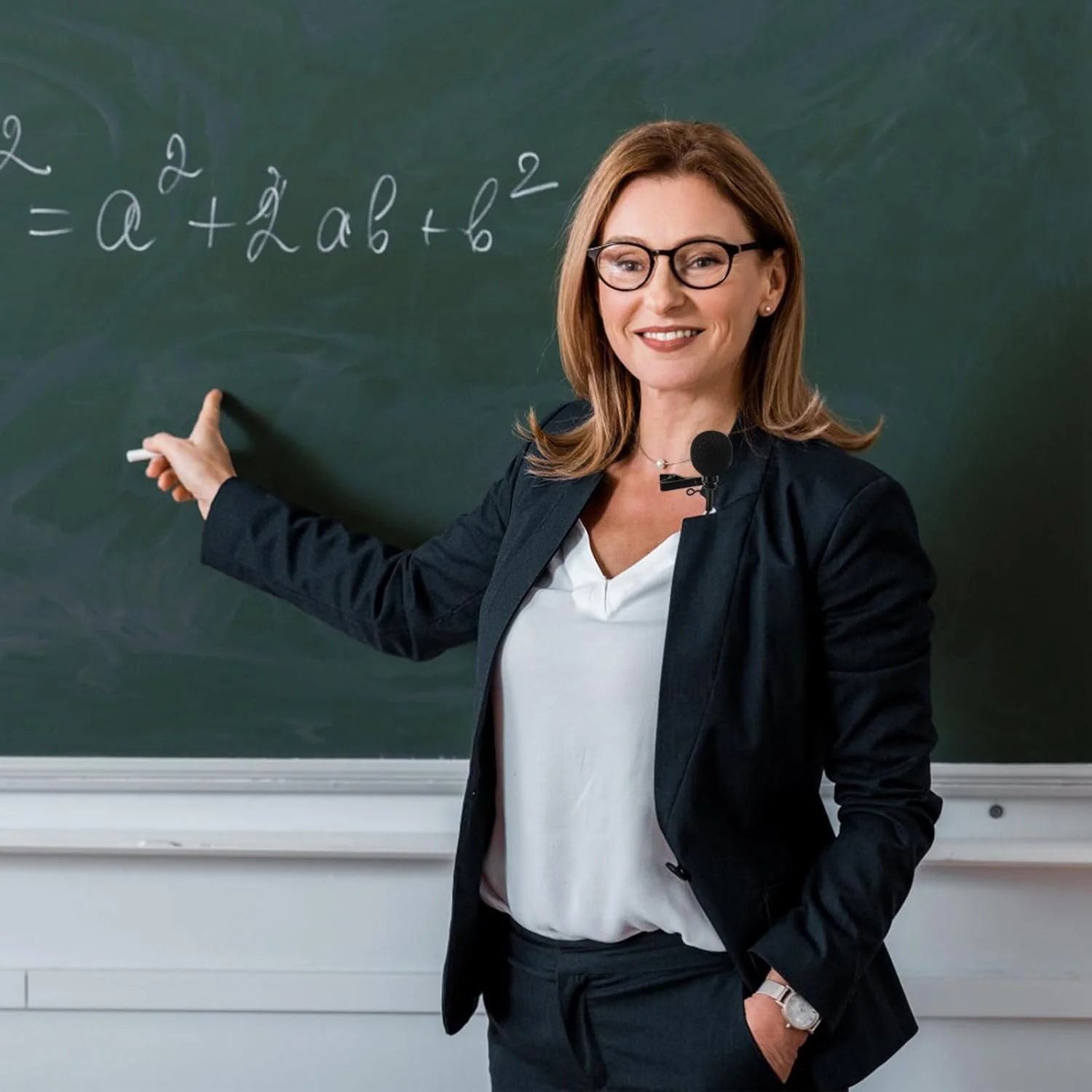 بسته 2 عددی میکروفون یقه‌ای لاوالیر، میکروفون کندانسور یک جهته کلیپسی، میکروفون مینی XLR 4 پین TA4F فقط برای , مناسب برای ولاگ، مصاحبه، تدریس، هندزفری، مشکی