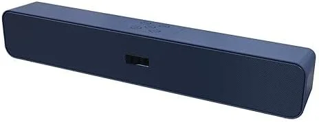 اسپیکر ساندبار بلوتوث 16 واتی مدل ABSBX93 با باتری 1200 میلی آمپر، بلوتوث نسخه 5.1، پورت AUX و USB برای موبایل، کامپیوتر، تبلت و لپ تاپ (آبی) (بازسازی شده)