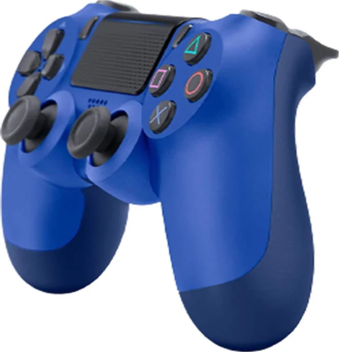 دسته بازی بی سیم سونی DualShock 4، برای پلی استیشن 4، زبان انگلیسی، منطقه NMC - امارات متحده عربی، آبی موجی | CUH-ZCT2G12