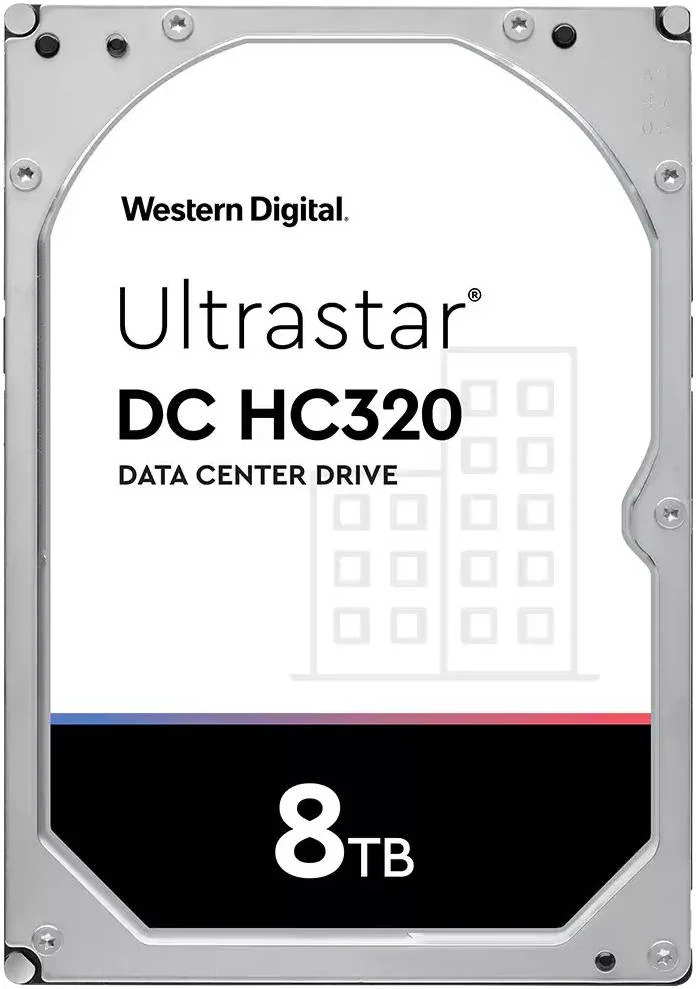 هارد دیسک داخلی 8 ترابایتی وسترن دیجیتال Ultrastar DC HC320، رابط SATA 6Gb/s، سایز 3.5 اینچ، مناسب مراکز داده، دارای 256 مگابایت حافظه کش، سرعت چرخش 7200 دور در دقیقه، عمر مفید 2 میلیون ساعت، 600,000 سیکل بارگیری/تخلیه مدل HUS728T8TALE6L4 - 0B36404