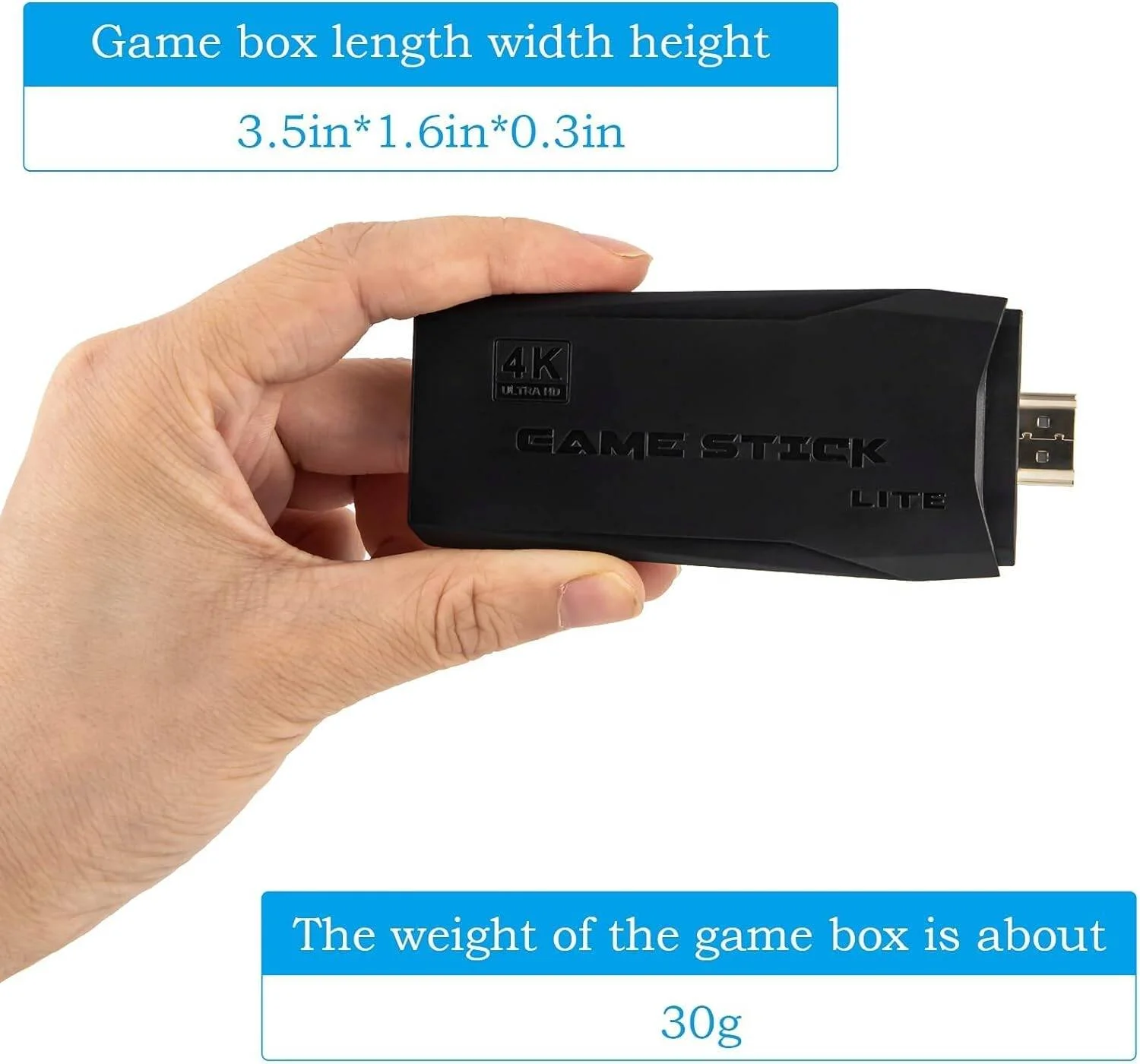 کنسول بازی رترو با دو دسته بازی بی سیم، استیک بازی ویدیویی Plug & Play با 3500/10000+ بازی داخلی، 9 شبیه ساز کلاسیک، خروجی HDMI با کیفیت بالا 4K TV، هدیه ای عالی برای بزرگسالان و کودکان (64G)