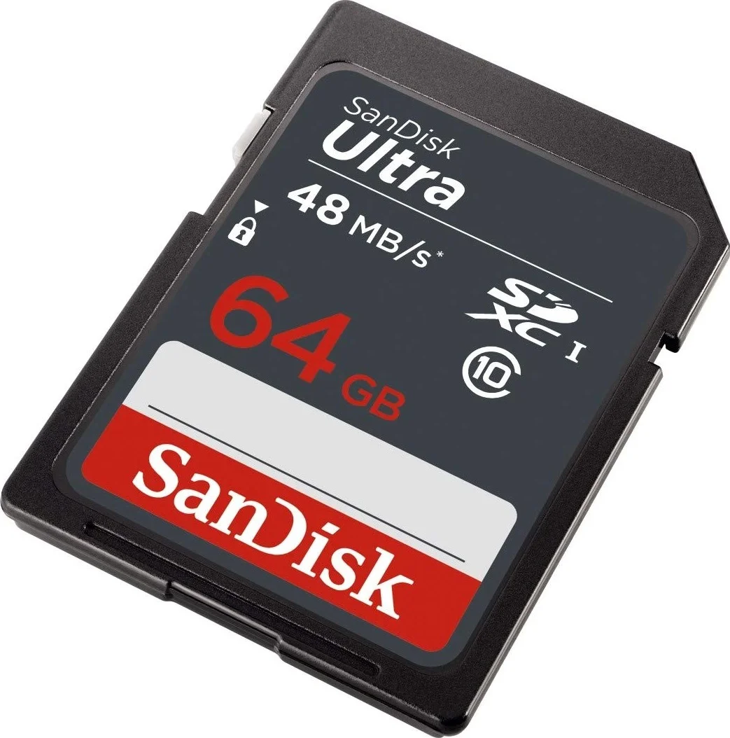 کارت حافظه 64 گیگابایتی SanDisk Ultra SDHC با سرعت 48 مگابایت بر ثانیه | SDSDUNB-064G-GN3IN