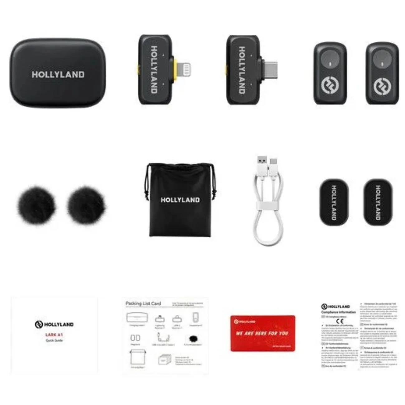 میکروفن یقه‌ای بی‌سیم Hollyland Lark A1 Combo مناسب برای دو نفر