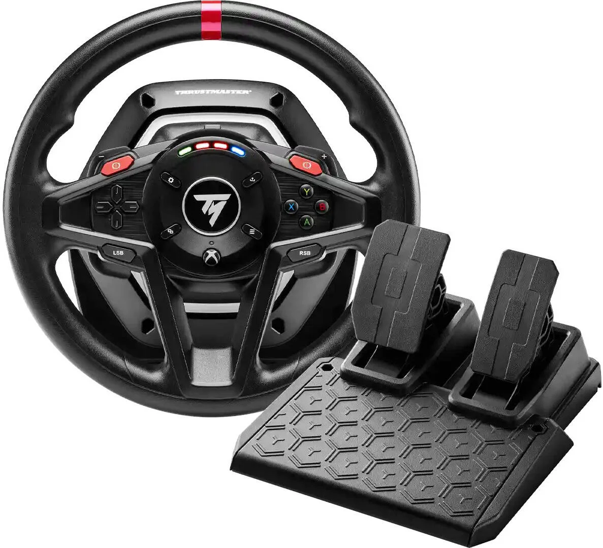 بسته سیم‌تسک Thrustmaster T128، شبیه‌سازی کشاورزی و رانندگی کامیون، بازخورد نیروی فراگیر، دکمه چرخان، پایه فرمان قابل تنظیم، برای XBOX و PC، مشکی | TM-WHL-T128x-SIMTASK